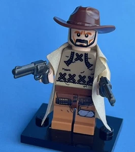 NUEVO Lego Vaquero con Gabardina Personalizada Bandido Ala Ancha Sombrero Y Revólveres - Imagen 1 de 3