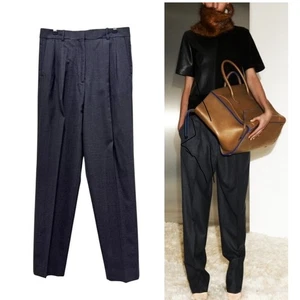 Celine Phoebe Philo 2012 Fall Lookbook wide leg pants double pleated Gray Size38 - Picture 1 of 14