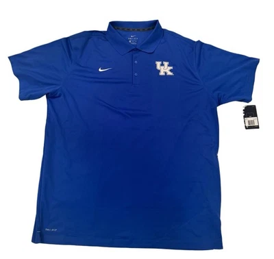 Nike Dri-FIT Polo Shirt UK Wildcats 3XL Blue Kentucky NWT NCAA Football Golf - Image 1 of 4