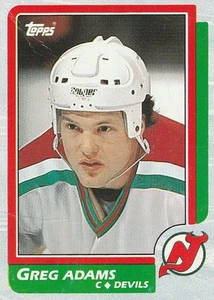 Greg Adams 1986 Topps Box Bottom hockey card # A - Picture 1 of 2