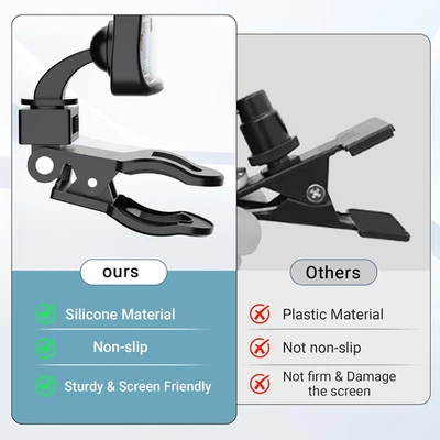 Clip de Escritorio en Espejo de Seguridad Oficina Cubículo Ángulo Ajustable Monitor de Computadora Foto 1 de 4