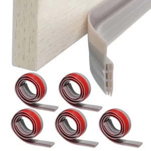 5 Stück Silikon Türzugluftstopper Tür Wetterschutz Türfeger, grau - Bild 1 von 6