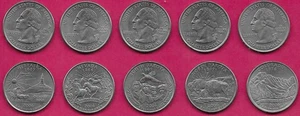 USA 5 STATE QUARTER SET 2006 XF NEVADA,NEBRASKA,COLORADO,NORTH DAKOTA,SOUTH DAKO - Picture 1 of 1