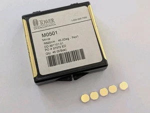 Qty. 5   Tower Optical Corp.   R 520nm 45-Deg    LASER Mirrors 1/2" dia. M0501 - Picture 1 of 7