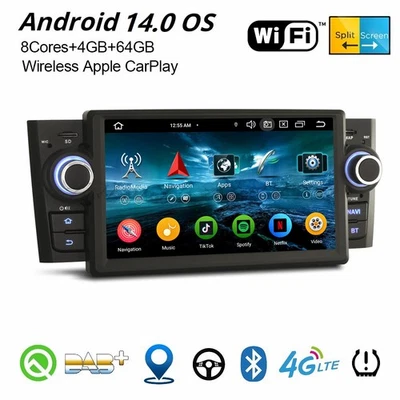 8 Kern 64GB Android 14 DAB+ Autoradio GPS Carplay 7" USB Fiat Grande Punto Linea - Bild 1 von 4