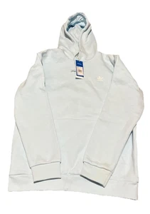 Adidas Essentials Blue Series Pullover Hoodie Sweatshirt Mens Sz L Blue HM5115 - Picture 1 of 5