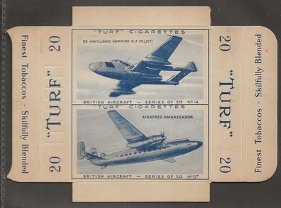 CARRERAS-UNCUT DOUBLE TURF SLIDE-BRITISH AIRCRAFT 1953-#14#37- QUALITY CARD!!  - Image 1 of 2