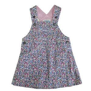 Jojo Maman Bebe Pink Floral Overalls Dress | Baby 6-12 Months  - Picture 1 of 14