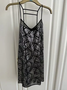 Vestido Atmosphere Lentejuelas Negro y Plateado Damas Talla 8  - Imagen 1 de 6