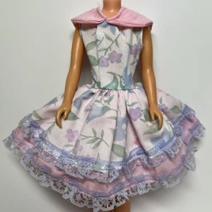 Vintage Skipper Clone Fashion Cricket Dodi Pepper Sized 80's Floral Dress China - Picture 1 of 3