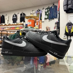 Size 11 - Nike Air Force 1 '07 Low Black Wolf Grey - Picture 1 of 9