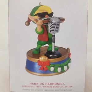 Hallmark Ornament Hank on Harmonica North Pole Tree Trimmers Band Collection NEW - Picture 1 of 5
