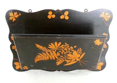 Porte-Journal Zeitschrifthalter Avec Pyrogravure Env. 1900 - Photo 1/4