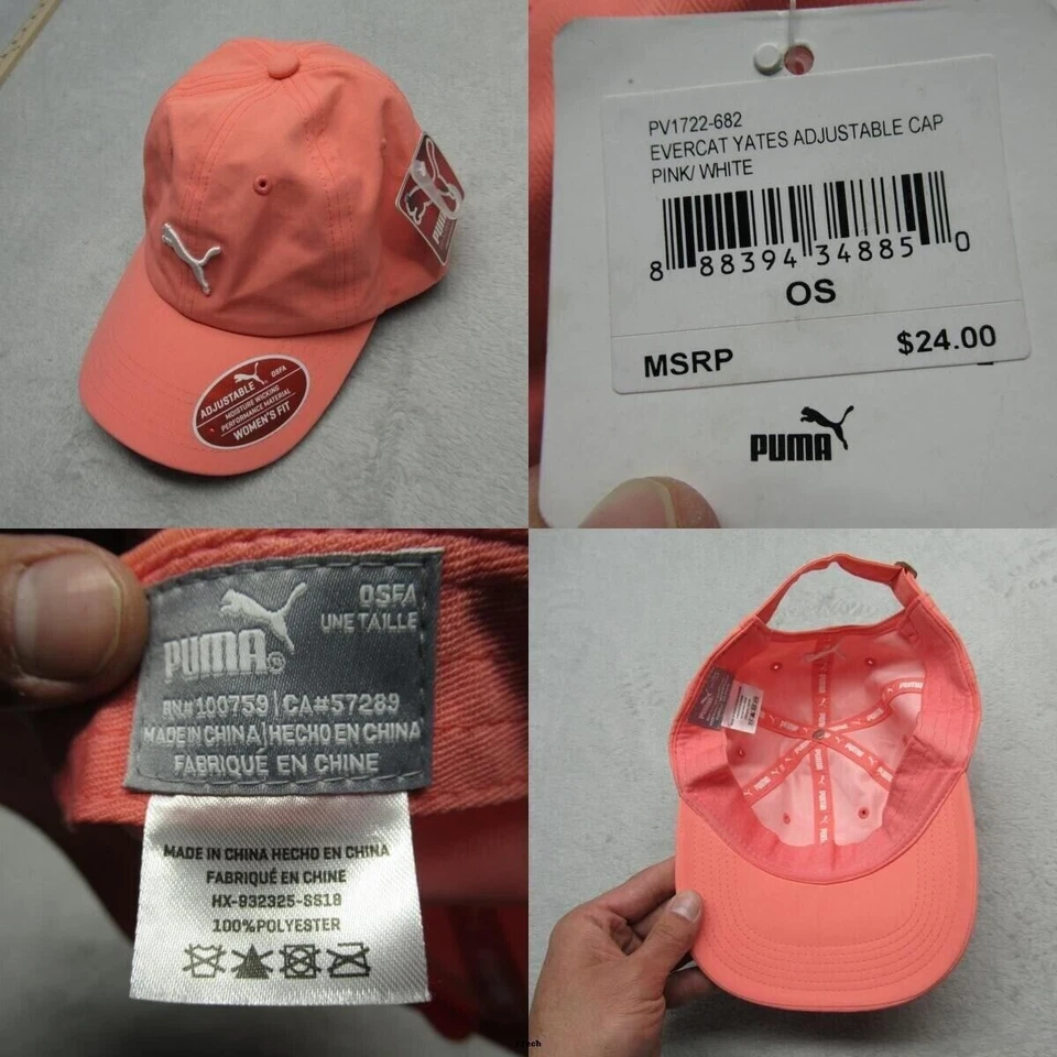Gorra Puma Mujer Talla Única Rosa Evercat Yates Ajustable OSFA Absorbe Humedad NUEVA Foto 1 de 4