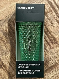 Starbucks Copa Fría Adorno Llavero/Cadena 2023 VERDE Prisma Vaso NUEVO en Caja Sellado - Imagen 1 de 7
