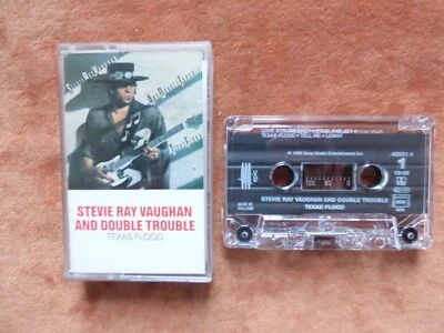 1983 AUDIO CASSETTE- TEXAS FLOOD  - BY STEVIE RAY VAUGHAN - Image 1 of 2