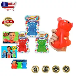 Jumbo Squishy Gummy Bear Toy 3-Pack: Squeeze & Stretch for Stress Relief - Picture 1 of 9