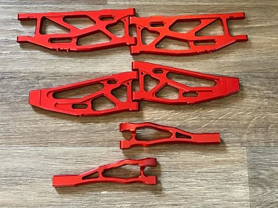 Arrma 1/8 Kraton 6s BXL Aluminio Suspensión Delantera y Trasera Brazo A Rojo Foto 1 de 4