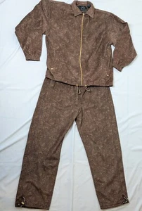 Jordan Craig Sudadera Imitación Cuero/Gamuza Para Hombres Marrón Talla 3XL Chaqueta/Pantalones Hip Hop - Imagen 1 de 7