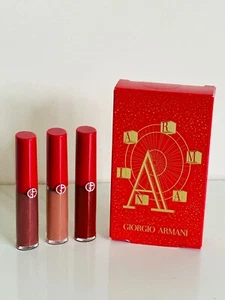 NEW! GIORGIO ARMANI LIP MAESTRO MINI LIQUID MATTE LIPSTICK TRIO SET - Picture 1 of 2