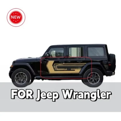 FOR Jeep Wrangler Car Side Door Decals Graphic Vinyl Racing Stripe Car Sticker — 第 1/4 张图片