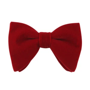 Adjustable Bow Tie Solid Color Big Bow Tie Mens Oversized Bow Tie Wedding Party - Picture 1 of 23