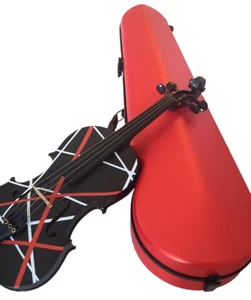 Wrap Violin w/ Red Carbon Fiber Case & Bow, Crystal Tuners, Rosin, Strings,Setup - Picture 1 of 4