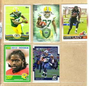 Eddie Lacy-5 Card Lot-4 Rookies-Score-Topps-Packers-Seahawks-Alabama-Mint - Picture 1 of 1