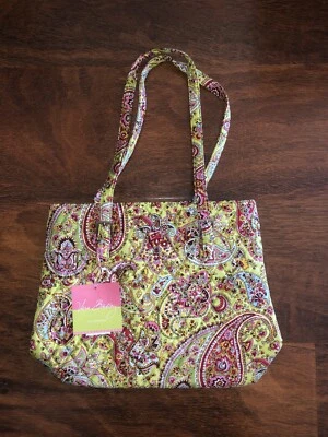 Bolso Cartera Vera Bradley PISTACHO PAISLEY SEDA HOMBRO TOTE Edición Limitada Nuevo con Etiquetas Foto 1 de 4
