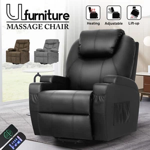 Electric Massage Recliner Chair Lift Armchair Heated Vibration Lounge Sofa - Picture 1 of 48