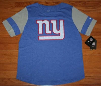 NEW NWT Nike NFL New York Giants Womens Jersey Style Short Sleeve T-Shirt *1C - Image 1 of 4