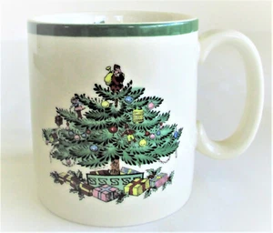 Spode 9918 Spode Tazza Albero di Natale Bordo Verde - Foto 1 di 9