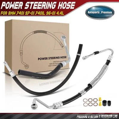 3x Conjunto de manguera de línea de dirección asistida para BMW 740i 1997-2001 740iL1996-2001 4,4 L Foto 1 de 4