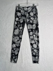 Athleta Womens Leggings S Chaturanga Floral Crush Black White - Picture 1 of 13