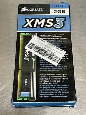Corsair XMS3 2GB (1x2GB) RAM PC3-10600 DDR3-1333MHz SDRAM CMX2GX3M1A1333C9 - Image 1 of 2