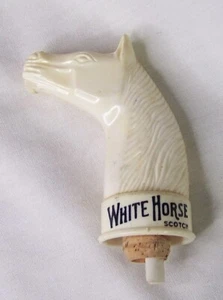 DE COLECCIÓN BLANCO CABALLO ESCOCÉS PUBLICIDAD VERTER TAPÓN BOTELLA TOPPER - Imagen 1 de 2
