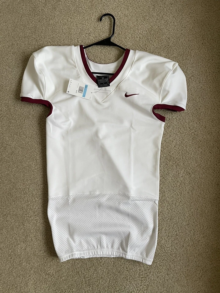Nike Team Vapor Untouchable White/Burgundy Training Jersey Size L Men AO4800-670