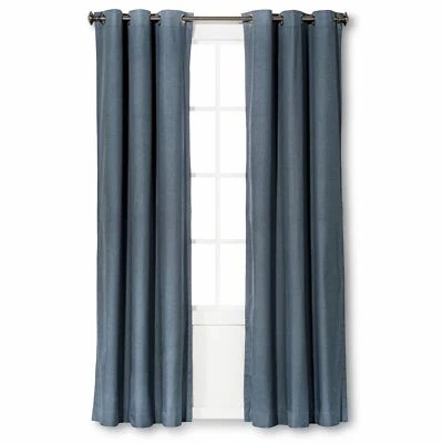 Eclipse Blackout 63" Slate Light Blocking Window Curtain Panel - Image 1 of 4