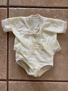 ABITO VINTAGE bambina neonato con pantaloni in gomma vestiti * - Foto 1 di 3