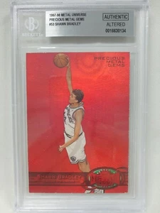 1997-98 SKYBOX METAL UNIVERSE #53 SHAWN BRADLEY 87/100 PMG RED PRECIOUS GEMS - Picture 1 of 2