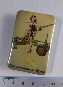Pin Badge RUSSIAN ARMY PIN-UP SEXY By A.TARUSOV** Metal Limited Séries. Scarce - Picture 1 of 2