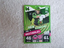 Cricket Attax The Hundred 2022 "JOE WEATHERLEY" #214 Brave New Sign Trading Card