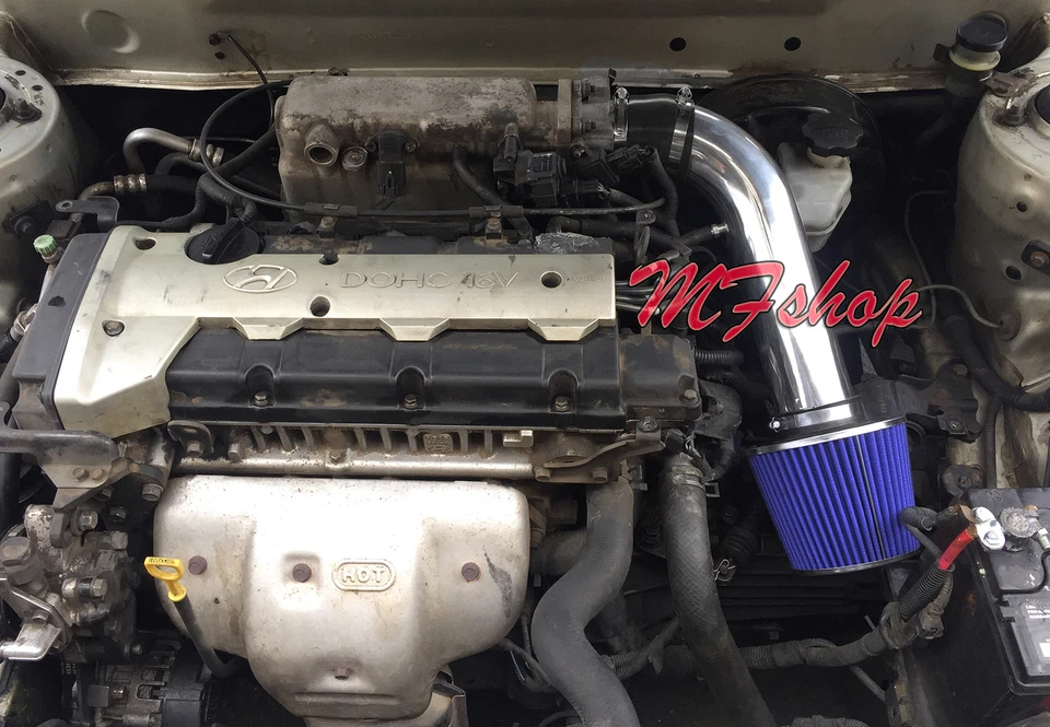 Kit de admisión de aire largo negro azul para Hyundai Elantra 2001-2003 2,0 L L4 + filtro Foto 1 de 1