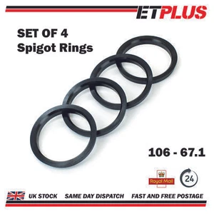 Spigot Rings 106 - 67.1 Wheel Hub Centre Rings - Picture 1 of 3
