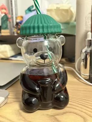 Стеклянный стакан премиум-класса 2026 Barista Bear ограниченный выпуск стакан с соломой рождественский - Изображение 1 из 4