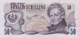 BANCO DE AUSTRIA 50 CHELINES 1970 EN MUY BUEN ESTADO - Imagen 1 de 2