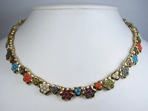 Collar D'Orlan Chapado en Oro con Cristales de Swarovski - 16-18" de Largo - 7235 - Imagen 1 de 3