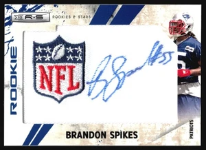 2010 Panini Rookies & Stars BRANDON SPIKES Rookie Auto NFL Shield Relic RPA /21 - Picture 1 of 2