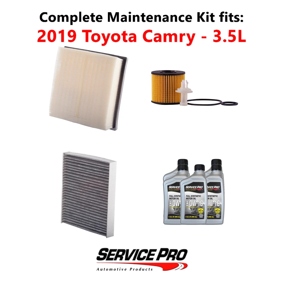 2019 Toyota Camry 3.5L Complete Oil, Air & Cabin Filter Kit (0W-16) - Image 1 of 4