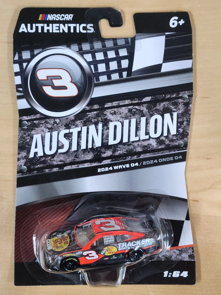 2024 Wave 4 Austin Dillon Bass Pro Shops 1/64 NASCAR Authentics Diecast - Image 1 of 1
